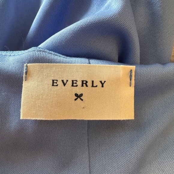 Everly light Blue Sleeveless Dress with scalloped hem - Picture 4 of 7